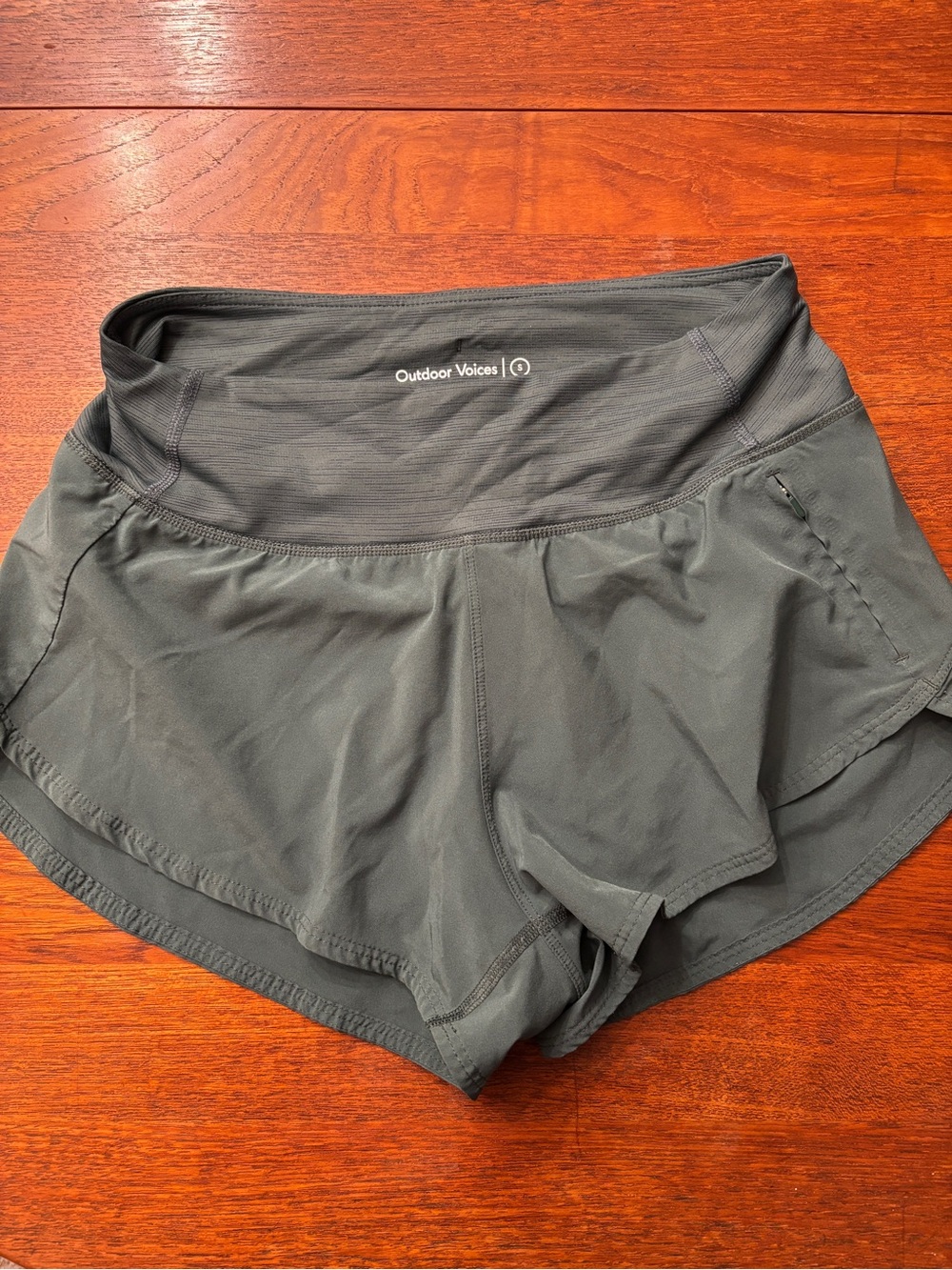 Outdoor Voices forest green Performance Running Shorts